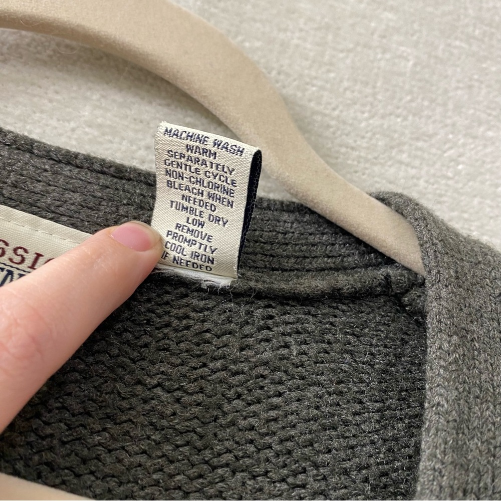 Classic Elements Charcoal Cable Knit Cardigan - image 5